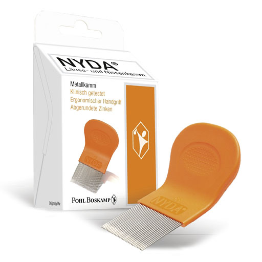 NYDA L&auml;use- und Nissenkamm Metall