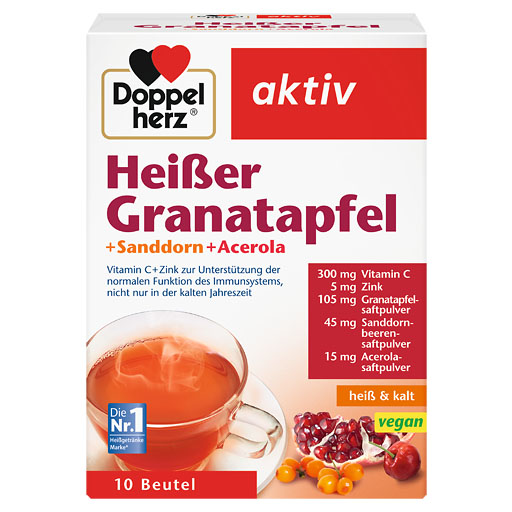 DOPPELHERZ hei&szlig;er Granatapfel+Sanddorn+Acerola