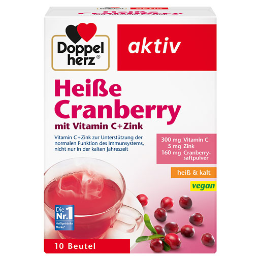 DOPPELHERZ hei&szlig;e Cranberry m.Vit.C+Zink Granulat