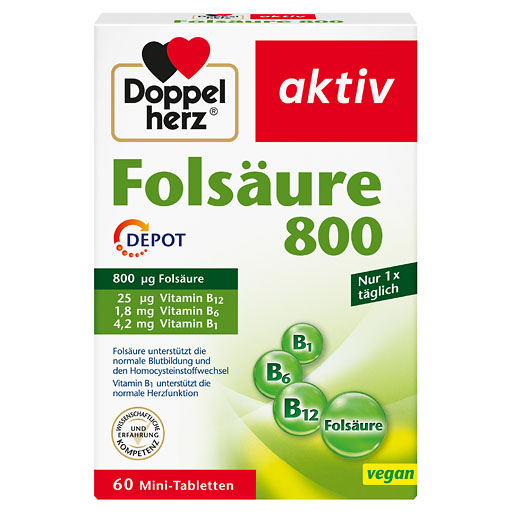 DOPPELHERZ Fols&auml;ure 800 Depot Tabletten