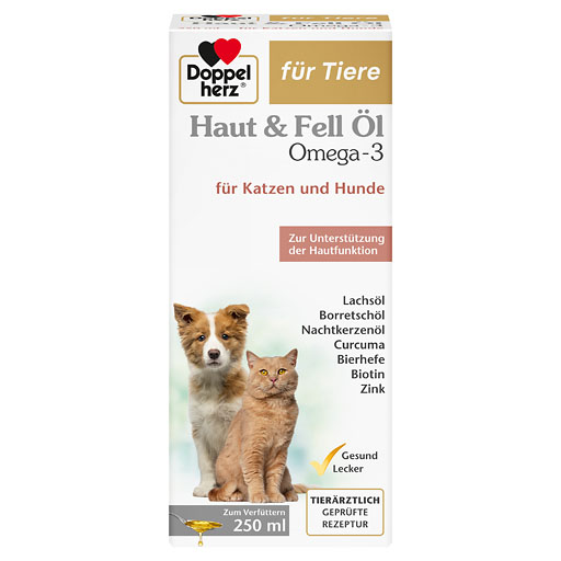 DOPPELHERZ f&uuml;r Tiere Haut&Fell &Ouml;l f.Hunde/Katzen