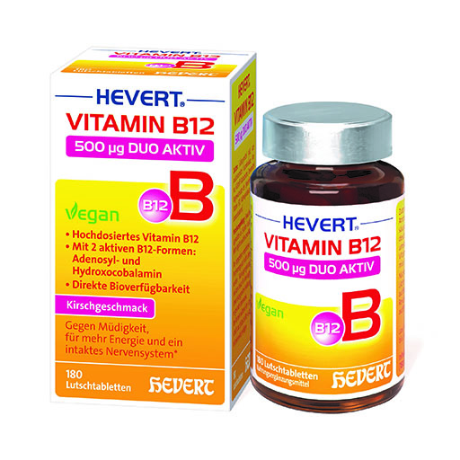 VITAMIN B12 HEVERT 500 &mu;g Duo Aktiv Lutschtabl.